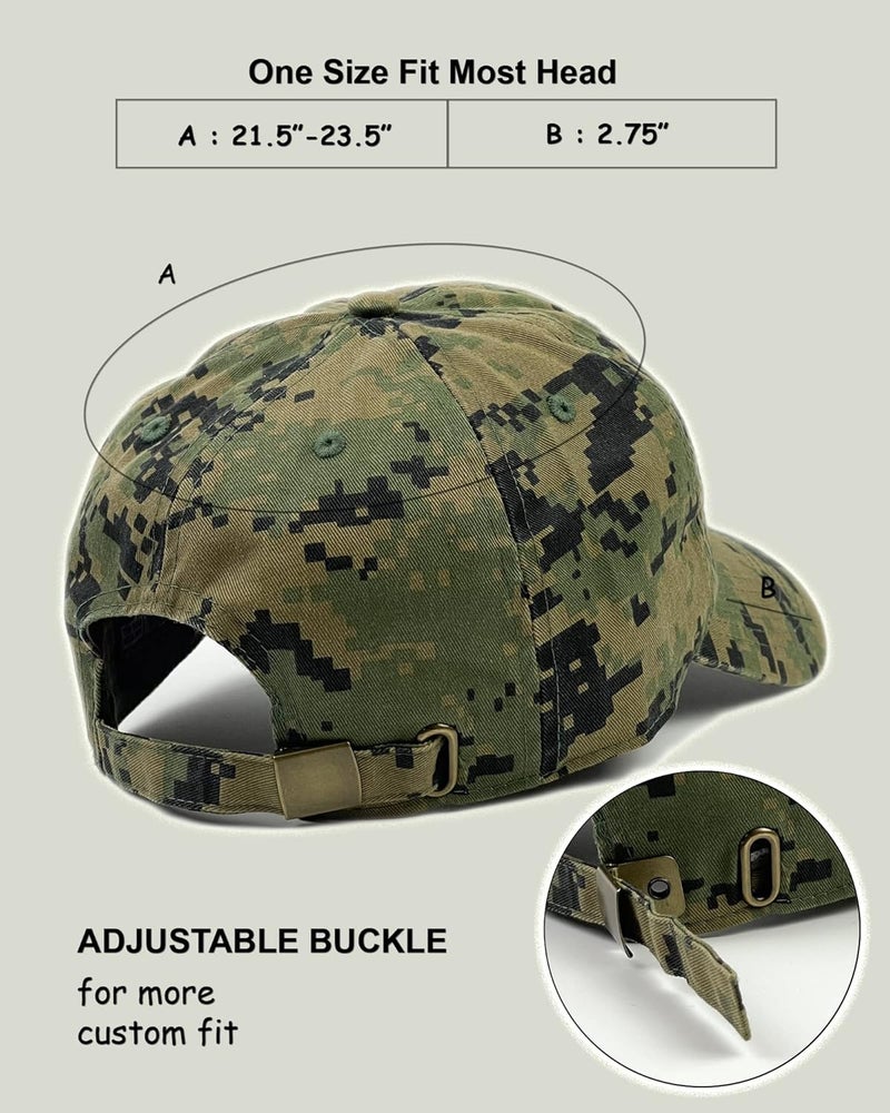 Utmost Unisex Classic Low Profile Cotton Baseball Cap Plain Blank Camoflauge Soft Unconstructed Adjustable Size Dad Hat - Image 2